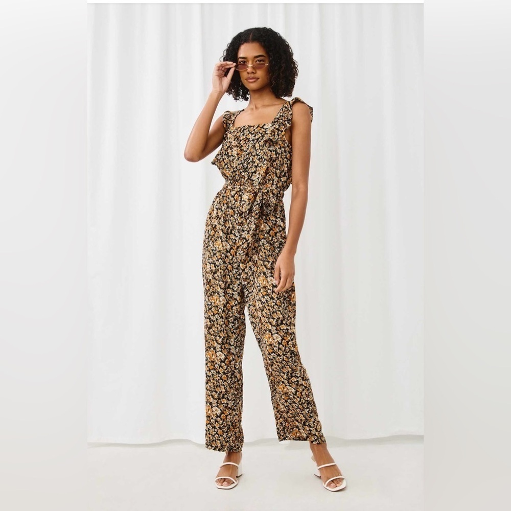 Hayden Belted Ruffle Shoulder Jumpsuit Size 3X - Picture 4 of 12